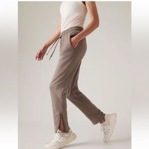Athleta Cozy Karma Zip Pant XL Warm Soft Pants Winter  | Pyrite  #793852